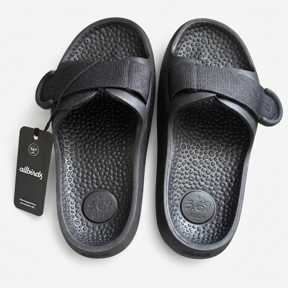 Allbirds Sugar Sliders in Natural Black NWT - W8/M6